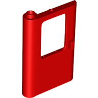 Lego Door 1 x 4 x 5 Train Left - Thick Support Bottom / Red