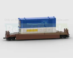 4-Wide BNSF Freight Train Container Wagon Double Stacked
