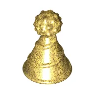 Headwear Accessory Hat with Small Pin, Clown / Party with Pin / Pearl Gold