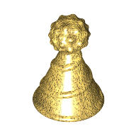 Lego Headwear Accessory Hat with Small Pin, Clown / Party with Pin / Pearl Gold