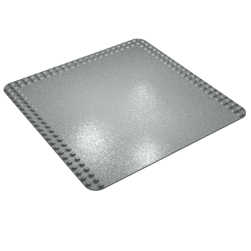Lego Baseplate 24 x 24 with Studs on Edges / Light Gray