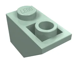 Brick Sloped Inverted 45° 2 x 1 / Sand Green