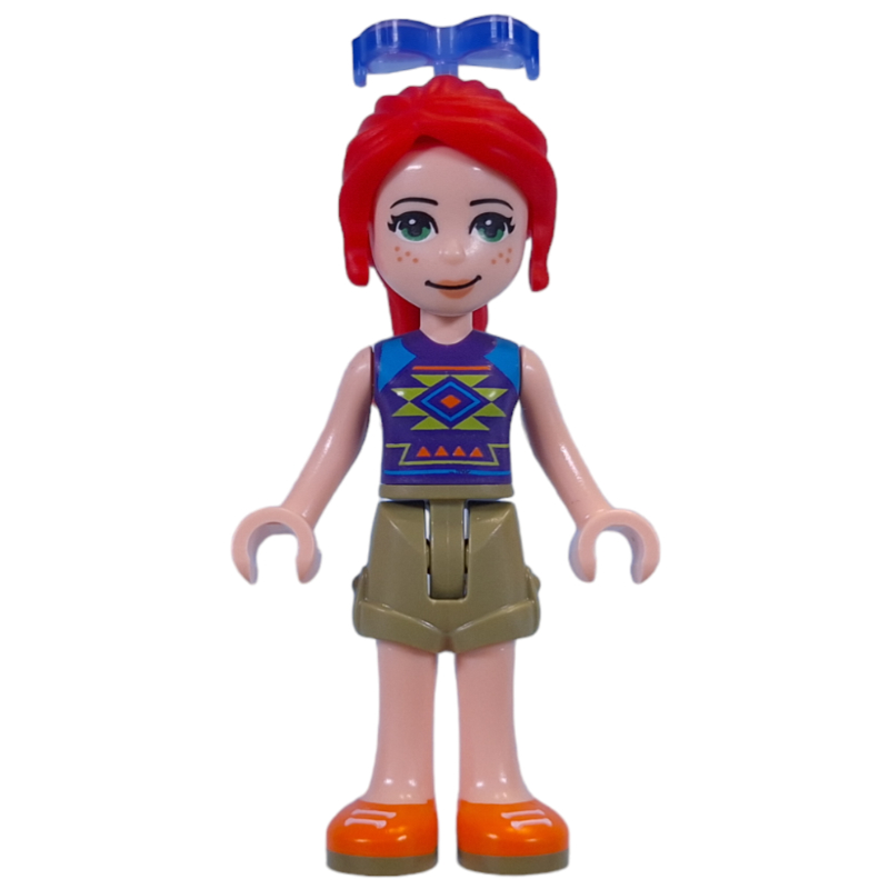Lego Mia - Dark Purple Top, Olive Green Skirt, Sunglasses