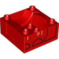 Duplo Train Cab / Tender Base Thomas & Friends James Print / Red