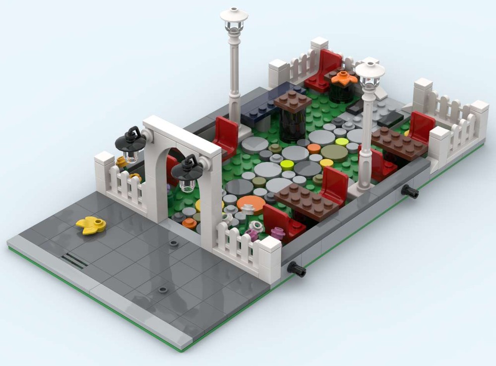 Lego Birch Books Seating 10270 add-on