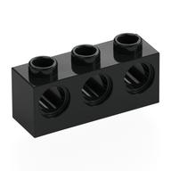 Lego Technic Brick 1 x 3 [3 Pin Holes] / Black