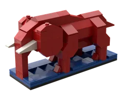 Striding Elephant Statue