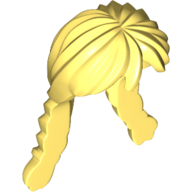 Lego Hair Long with Braided Pigtails / Bright Light Yellow