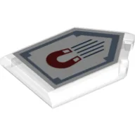 Tile Special 2 x 3 Pentagonal with Nexo Power Shield Print - Magnetize / Trans-Clear
