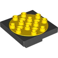 Duplo Toolo Turntable 4 x 4 Base with Yellow Top Plate / Black