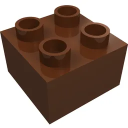 Duplo Brick 2 x 2 / Reddish Brown