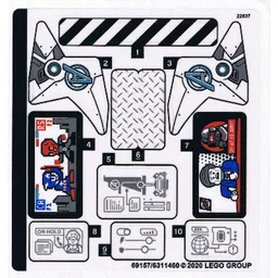 Sticker Sheet for Set 76166-1 / [No Color/Any Color]