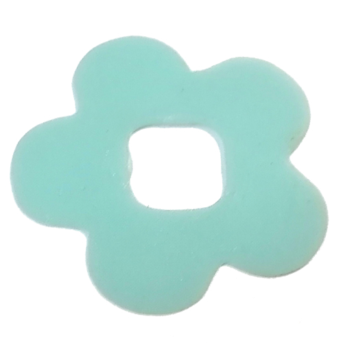 Lego Clikits Icon Accent, Flower 2 7/8 x 2 7/8, 5 Petals / Trans-Very Lt Blue