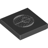 Tile 2 x 2 with Death Star Print / Black