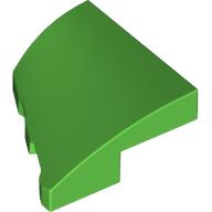 Lego Brick Wedged, Curved 2 x 2 with Stud Notch Right / Bright Green