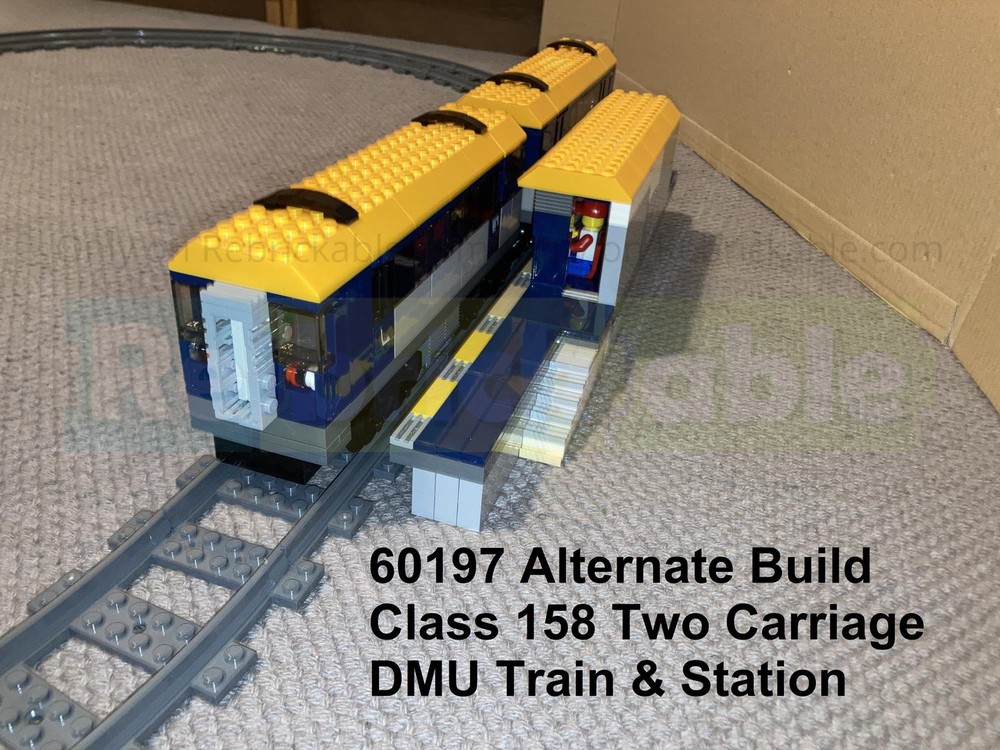 Lego 60197 Alternate Build - Class 158 2 Carriage DMU Train & Station