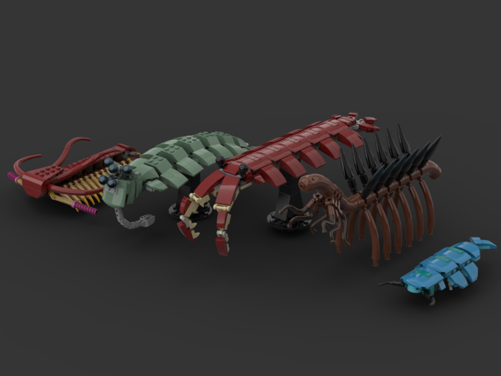 Lego Cast of "Wonderful Life" Iconic Cambrian Fauna