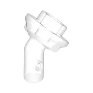 Bar, Angled with 1 x 1 Round Plate / Stud on End / Trans-Clear