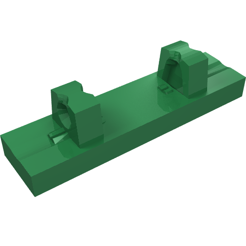Lego Hinge Tile 1 x 4 Locking Dual 1 Fingers on Top [8 Locking Ridges] / Green