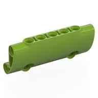 Technic Panel Curved 7 x 3 with 2 Pin Holes through Panel Surface / Lime