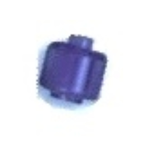 Lego Pen Bead, Round Large, Curved Edges / Cylinder / Trans-Purple
