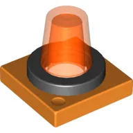 Duplo Flashlight, 2 x 2 Base with Trans-Neon Orange Light / Orange