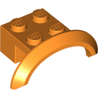 Lego Wheel Arch, Mudguard 4 x 2 1/2 x 1 / Orange