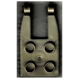 Duplo Plate 2 x 2 with Tow Rope Holder Arms / Flat Dark Gold