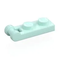 Plate Special 1 x 2 with Handle on End [Closed Ends] / Light Aqua