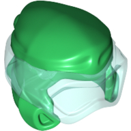 Lego Wrap with Diving Mask, Trans-Light Blue Pattern / Green