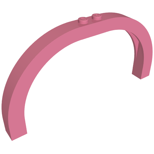 Lego Brick Arch 1 x 12 x 5 Curved Top / Medium Dark Pink