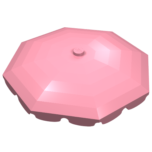Lego Belville, Equipment, Umbrella Top with Rounded Bottom Flaps / Pink