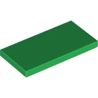 Tile 2 x 4 with Groove / Green