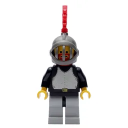 Knight (Breastplate on Black) - Light Gray Legs