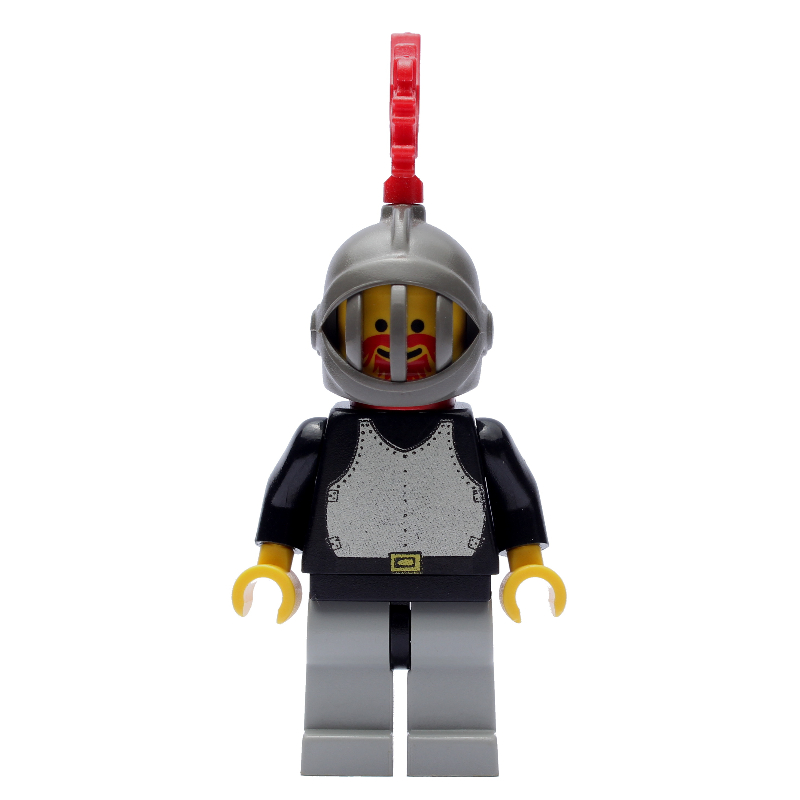 Lego Knight (Breastplate on Black) - Light Gray Legs