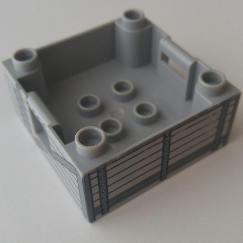 Lego Duplo Container Box, 4 x 4 with Studs on Corners, with Thomas & Friends Truck Print