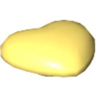Lego Clikits Icon, Heart 2 x 2 Small with Pin [Frosted] / Bright Light Yellow
