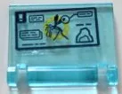 Minifigure, Utensil Book Cover with Computer Screen with Mosquito and Text in Open Windows Pattern (Sticker) - Set 76949
