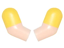 Arm, (Matching Left and Right) Pair with Molded Yellow Short Sleeves Pattern / Light Nougat