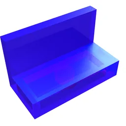 Panel 1 x 2 x 1 [Square Corners] / Trans-Purple