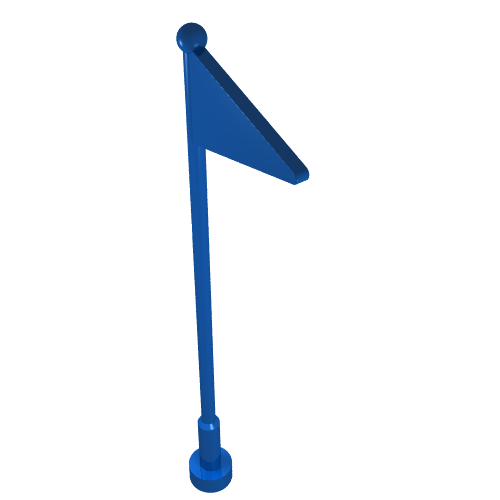 Lego Antenna 8H Whip with Flag / Blue