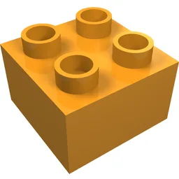 Duplo Brick 2 x 2 / Earth Orange