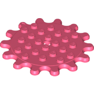 Lego Plate Special 6 x 6 Splat Gear, 14 Teeth / Coral