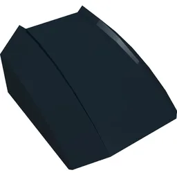 Brick Curved 2 x 2 with Lip, No Studs / Black