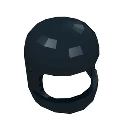 Helmet Classic with Thick Chin Guard and Visor Dimples / Black