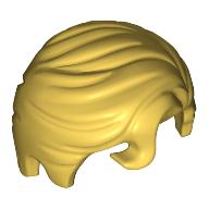 Lego Hair Swept Right with Front Curl / Ochre Yellow