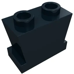 Brick 1 x 2 Tapered (Legs Old) / Black