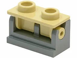 Hinge Brick 1 x 2 with Tan Top Plate (3937 / 3938)
