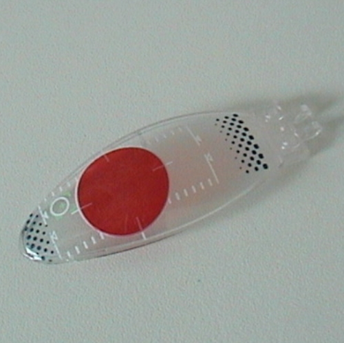 Lego Windscreen 9 x 3 x 1 2/3 Bubble Canopy with Red Circle and Verniers Print