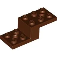 Bracket 5 x 2 x 1 1/3 with Holes, Pin Bottom / Reddish Brown